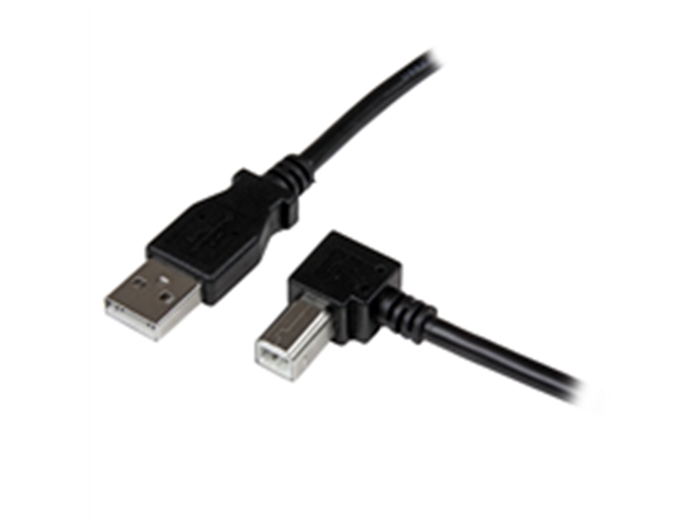 USB 2.0 3FT A MALE / B MALE RIGHT ANGLE CABLE