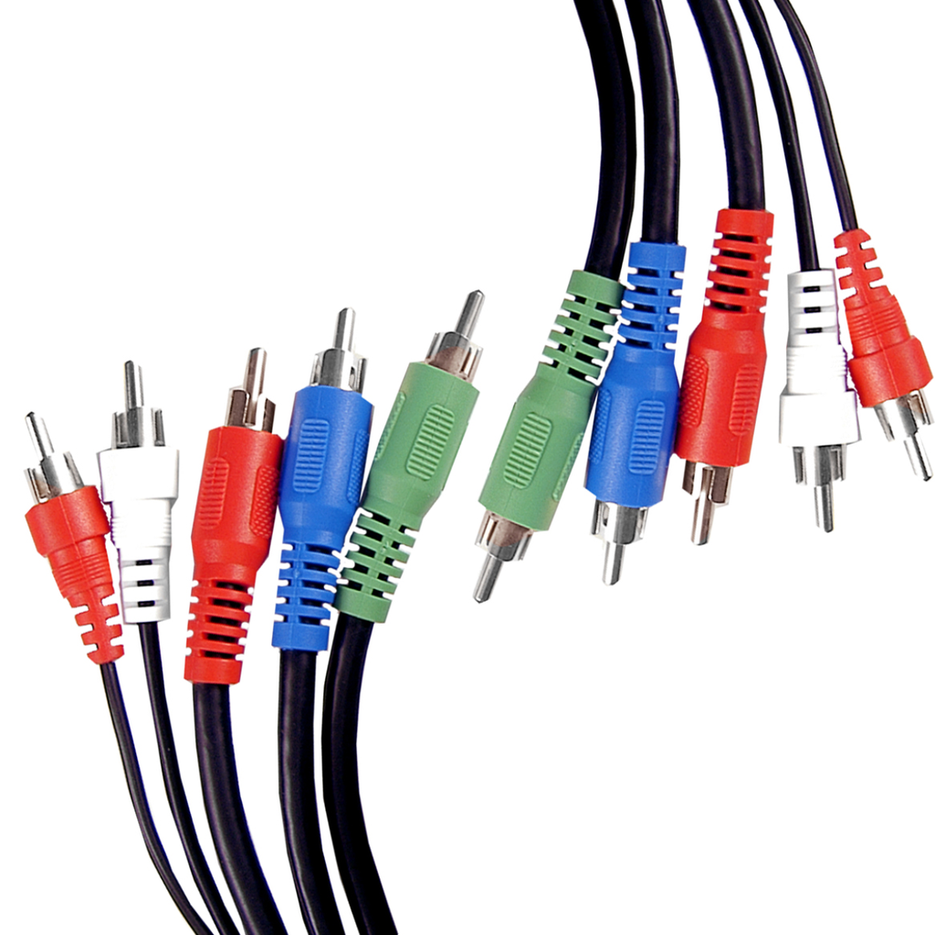 5X RCA 6FT M / M COMPONENT VIDEO AND AUDIO CABLE