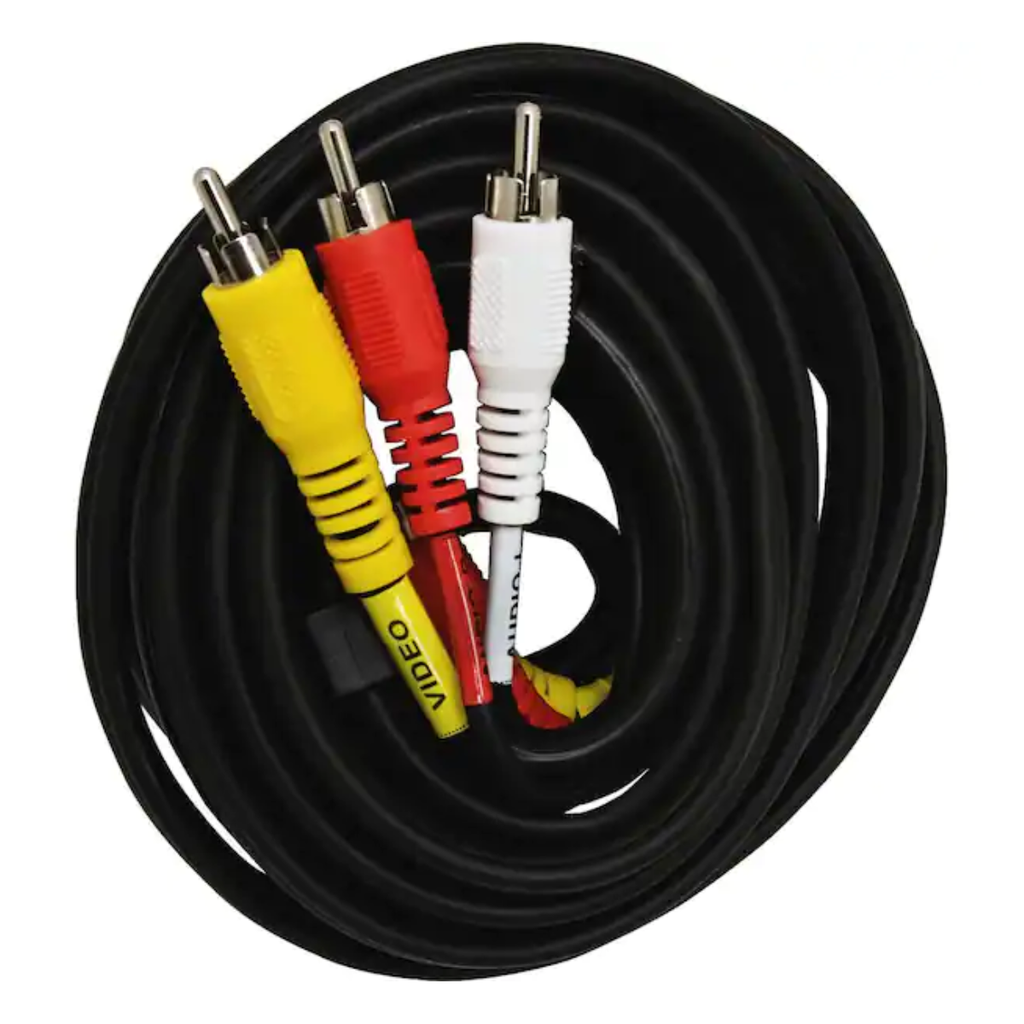 3X RCA 6FT M / M COMPOSITE VIDEO AND AUDIO CABLE
