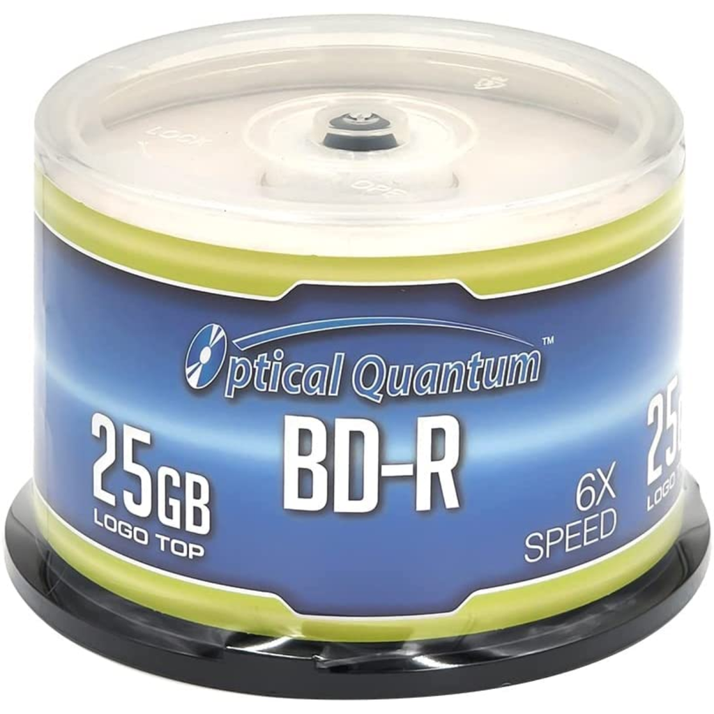 OPTICAL QUANTUM BD-R SINGLE LAYER 25GB 50-PACK