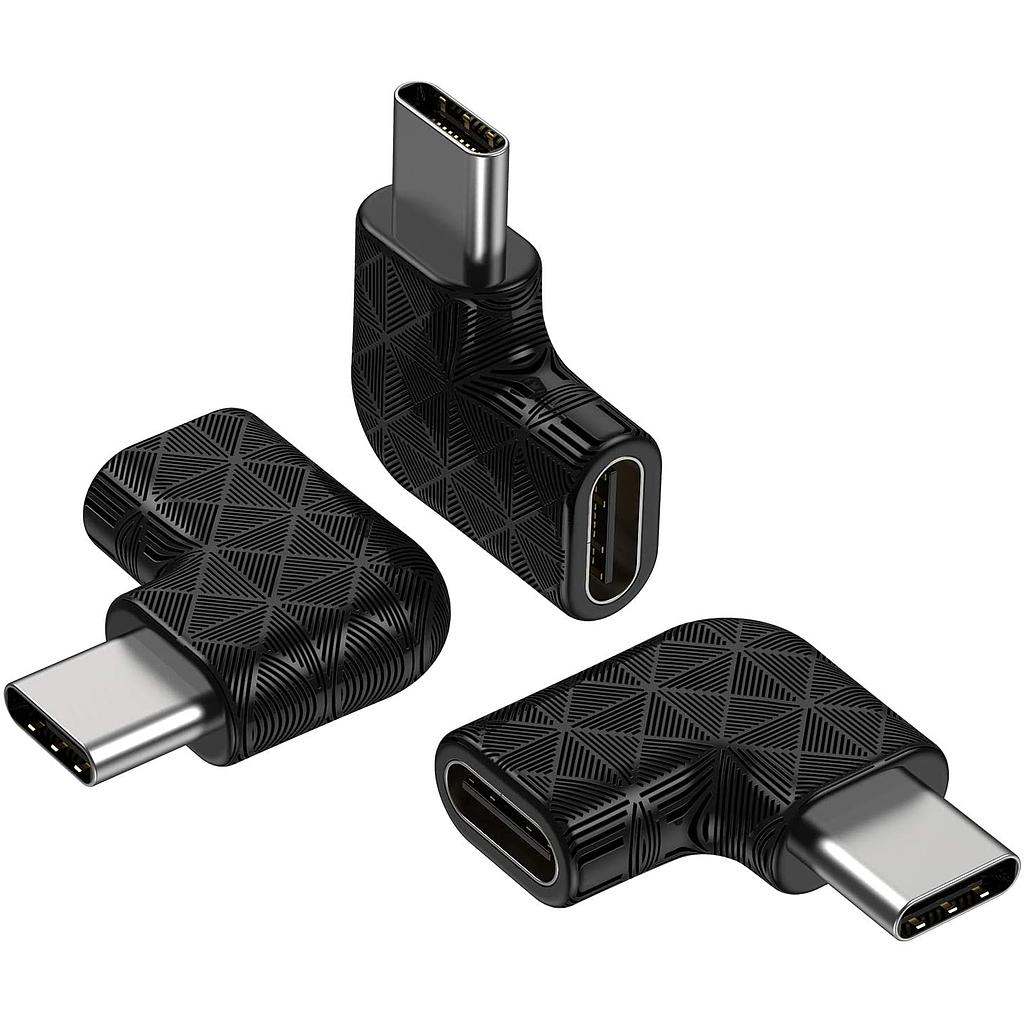 USB C RIGHT ANGLE ADAPTER - 3 PACK