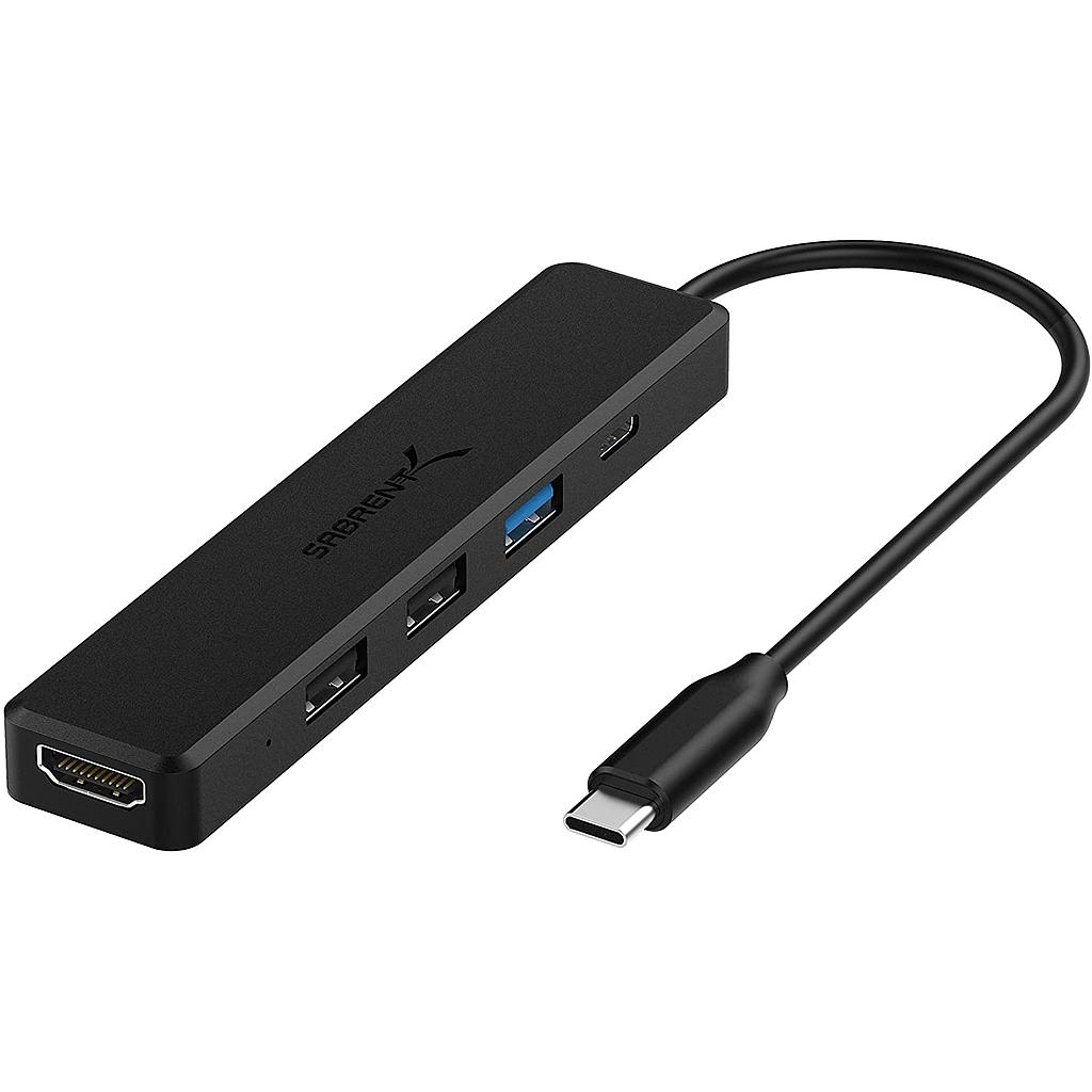 SABRENT USB TYPE-C MULTIPORT HUB - HDMI,POWER,USB 3.0, USB 2.0