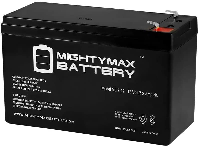 MIGHTY MAX 12V 9AH BATTERY - (F2) 1/4" CONNECTOR