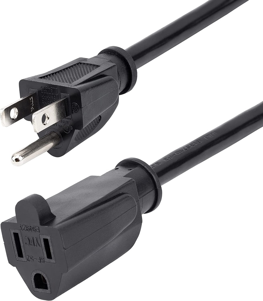 1FT POWER EXTENSION CORD 16AWG