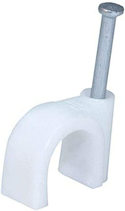HOOK CABLE CLIPS WITH STEEL NAIL 10MM - 100 PACK