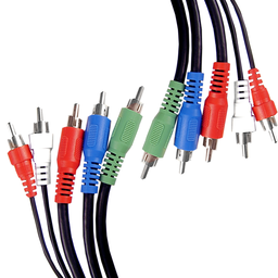 [COMPW/AUD6F] 5X RCA 6FT M / M COMPONENT VIDEO AND AUDIO CABLE