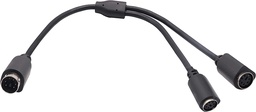 [PS2-SPLIT] PS/2 M / 2X F SPLITTER ADAPTER CABLE FOR NOTEBOOKS