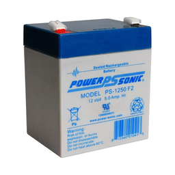 [PS-1250-F2] POWER SONIC 12V 5AH BATTERY - 1/4" CONNECTOR