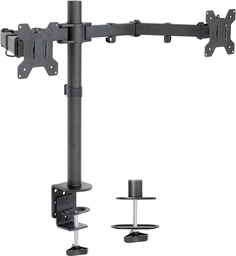[STAND-V002] HORIZONTAL CLAMP-ON STYLE DUAL MONITOR STAND