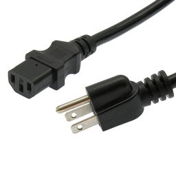 [PC10FT18AWG] C13 10FT 18AWG PC POWER CORD