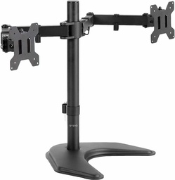 [STAND-V002F] FREE STANDING DESK MOUNT DUAL MONITOR STAND