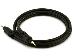 [PREM3.5MM18IN] 3.5MM TRS 18" M / M PREMIUM 22AWG AUDIO CABLE