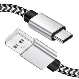 [USBAM-USBCM-10FT] USB 2.0 10FT A MALE / C MALE BRAIDED CHARGING CABLE
