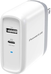 [PT-PD+QC-68W] USB C & USB A WALL CHARGER 68W / 18W QC 3.0